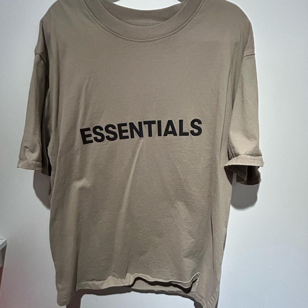 Essentials Beige Crewneck Tee
